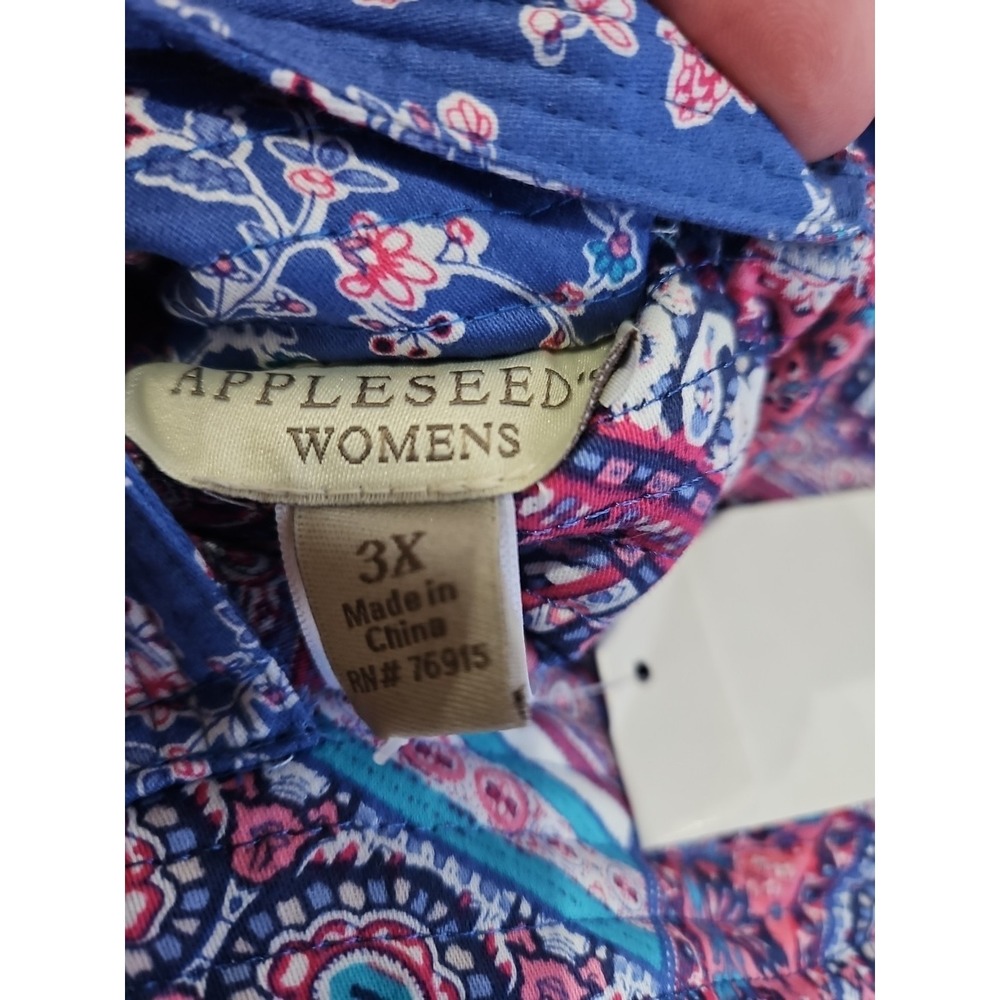 Appleseed's Quilted Patchwork Jacket 3X Floral Co… - image 11